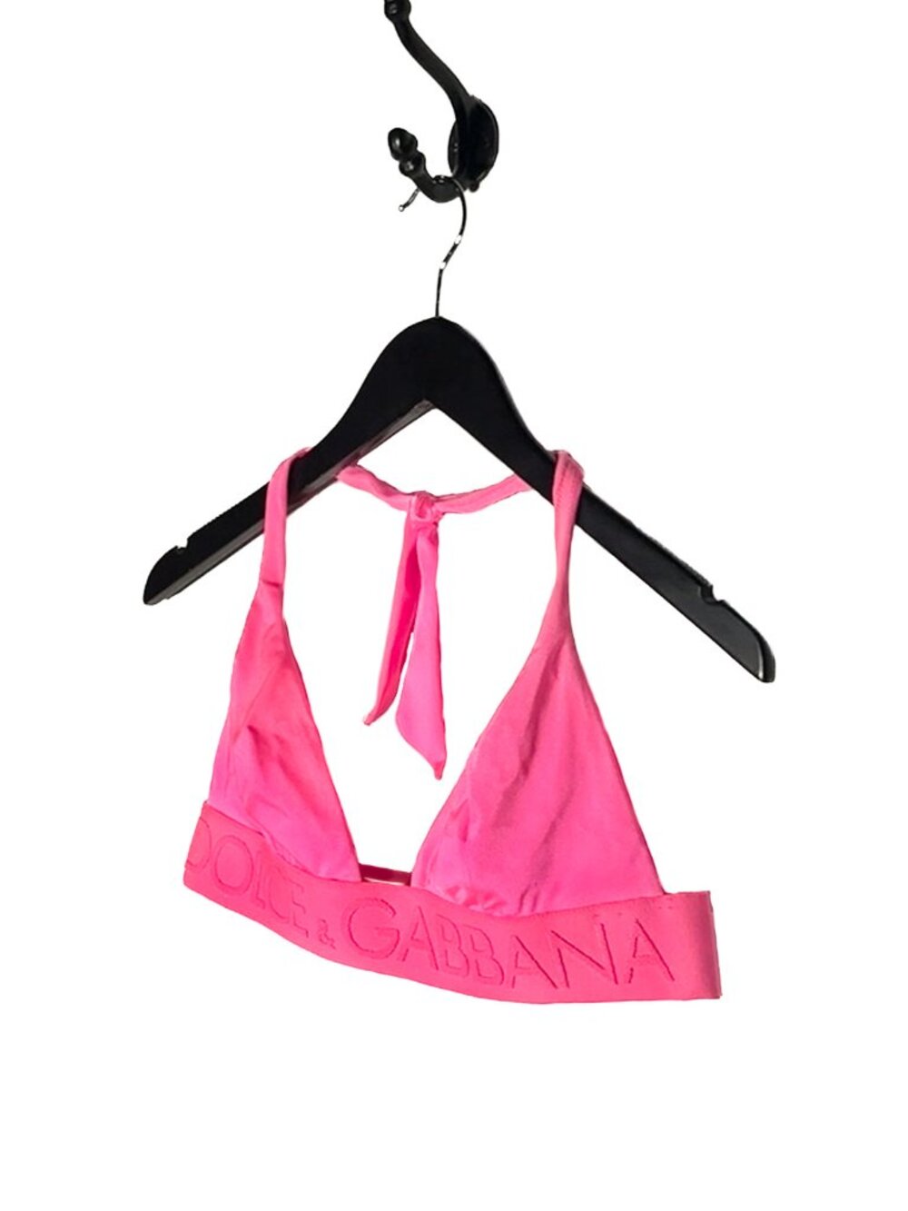 Dolce & Gabbana Hot Pink Logo Jacquard 2-Pieces Bikini Swimsuit - Picture 3 of 16
